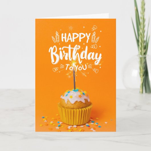 С met Happy Birthday Wenskaart Bedankkaart (Voorkant)