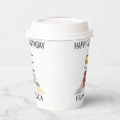 С ol Neoplasticisme Style Monogram. Brief F Papieren Bekers (Links)