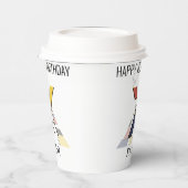 С ol Neoplasticisme Style Monogram. Brief X Papieren Bekers (Links)