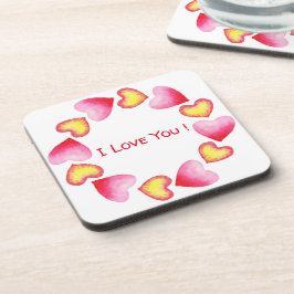 С Romantic Ik hou van je Valentijnsdag Bier Onderzetter