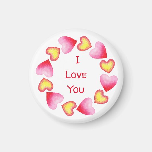 С Romantic Ik hou van je Valentijnsdag Magneet (Voorkant)