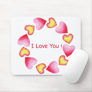 С Romantic Ik hou van je Valentijnsdag Muismat