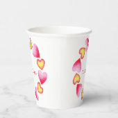 С Romantic Ik hou van je Valentijnsdag Papieren Bekers (Rechts)