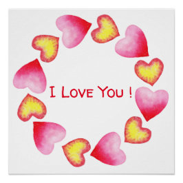 С Romantic Ik hou van je Valentijnsdag Perfect Poster