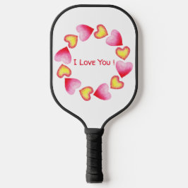 С Romantic Ik hou van je Valentijnsdag Pickleball Paddle