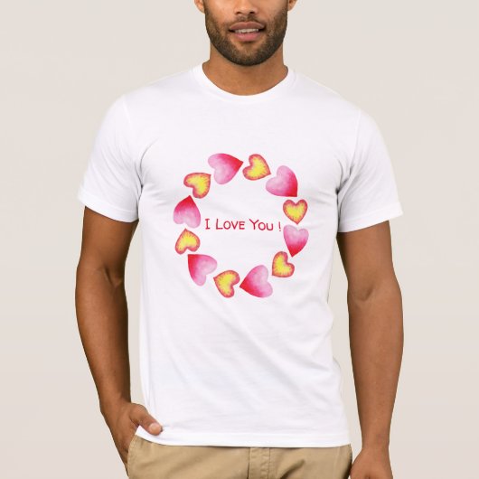 С Romantic Ik hou van je Valentijnsdag T-shirt (Voorkant)