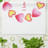 С Romantic Ik hou van je Valentijnsdag Theedoek (Gevouwen)