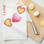 С Romantic Ik hou van je Valentijnsdag Theedoek (Quarter Fold)