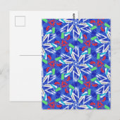 С sneeuwvlokken briefkaart (Voorkant / Achterkant)