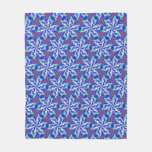 С sneeuwvlokken fleece deken (Voorkant)