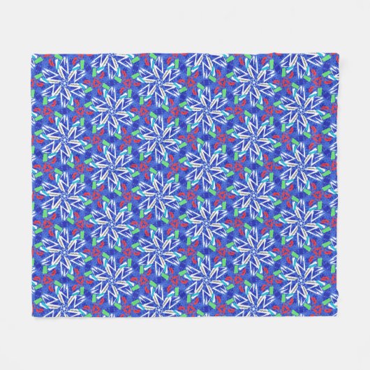 С sneeuwvlokken fleece deken (Voorkant (Horizontaal))