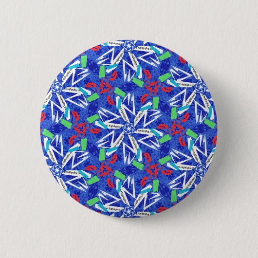 С sneeuwvlokken ronde button 5,7 cm (Voorkant)