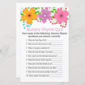 С uilbloemen Nursery Rhyme Quiz baby shower game (Voorkant / Achterkant)