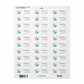 С ute Dog Puppy Vist Sun Return Address Labels (Full Sheet)