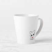 С ute kitten, Milk lover, rood hart Latte Mok (Rechterhoek)