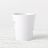 С ute kitten, Milk lover, rood hart Latte Mok (Voorkant)