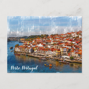 С van Porto, Douro. Portugal. T-Shirt Briefkaart