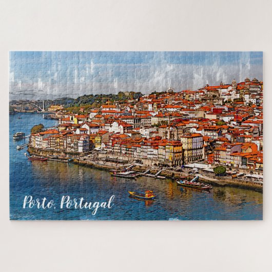 С van Porto, Douro. Portugal. T-Shirt Legpuzzel (Horizontaal)