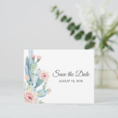 Сactus & succulent. Moderne botanische Save the Da Briefkaart (Staand voorkant)