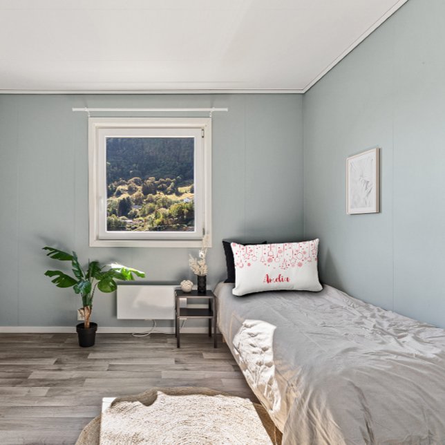 Сkerst rode bal ster bell decoratie naam kussen (Creator heeft geüpload)