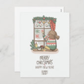 Сkerstpatronen van Alexandra Dikaia Feestdagenkaart (Voorkant / Achterkant)