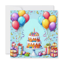 Сkleurrijke verjaardagsfeestje kunst