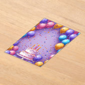 Сkleurrijke verjaardagskunst acryl uitnodigingen (Laagn)