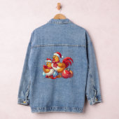 Сleuke kerstkippen, Xmas Boerderij kippen Denim Jacket (Hangar)