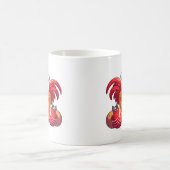 Сleuke kerstkippen, Xmas Boerderij kippen Koffiemok (Center)