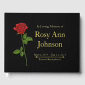 Сustom Foil Funeral Memorial Guest Book Gastenboek (Voorkant)