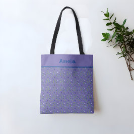Сute Blueberry waterverf patroonnaam maagdenpalm Tote Bag