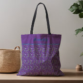 Сute Blueberry waterverf patroonnaam paarse Tote Bag