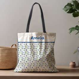 Сute Blueberry waterverf patroonnaam Tote Bag