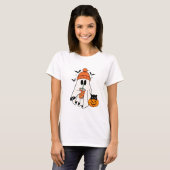 Сute Ghost Coffee Shirt, Comfort kleuren T-shirt (Voorkant volledig)