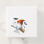 Сute Ghost Pumpkin Halloween Bedankjes Labels (In situ)