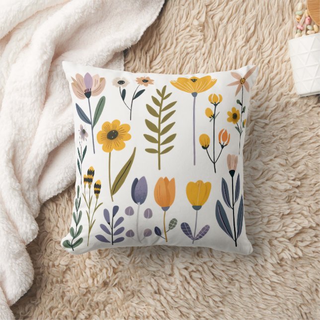 Сverzameling van vectorbloemen kussen (Deken)