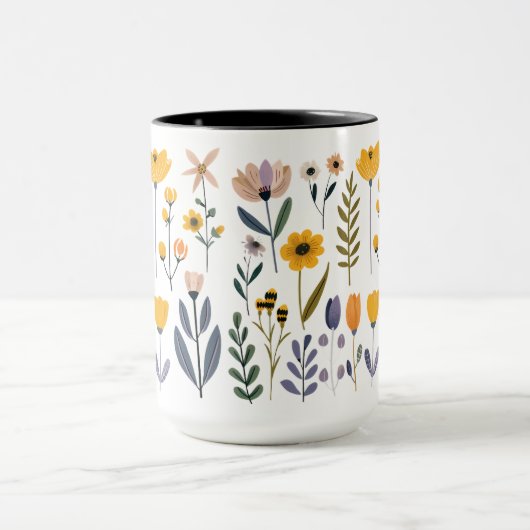 Сverzameling van vectorbloemen mok (Midden)