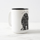 "У лнасzweem,бop het woord'." Tweekleurige Koffiemok (Voorkant links)