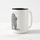 "У лнасzweem,бop het woord'." Tweekleurige Koffiemok (Voorkant rechts)