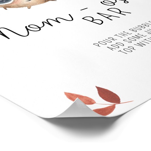 Ьгыр кщщ ьbar/Mim-osa bar Poster (Hoek)