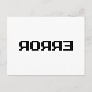 Я OЯ Я Ǝ   FOUT BRIEFKAART