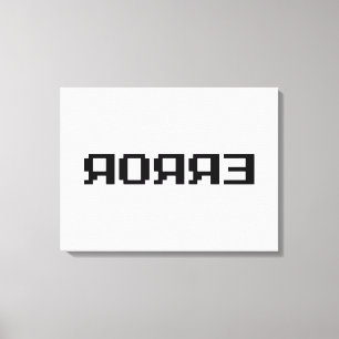 Я OЯ Я Ǝ   FOUT CANVAS AFDRUK