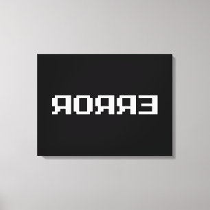 Я OЯ Я Ǝ   FOUT CANVAS AFDRUK