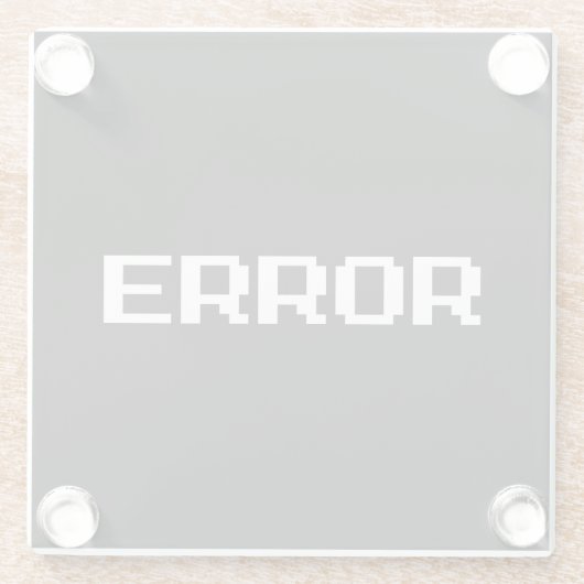 Я OЯ Я Ǝ | FOUT GLAZEN ONDERZETTER (Achterkant)