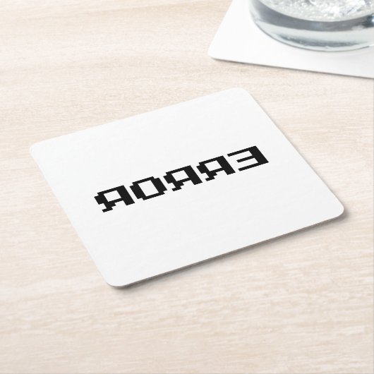 Я OЯ Я Ǝ | FOUT KARTONNEN ONDERZETTERS (Schuin)