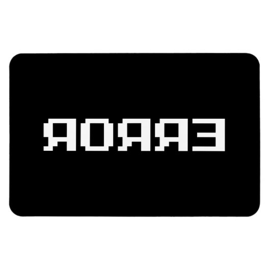 Я OЯ Я Ǝ | FOUT MAGNEET (Horizontaal)