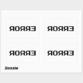 Я OЯ Я Ǝ | FOUT RECHTHOEKIGE STICKER (Vel)