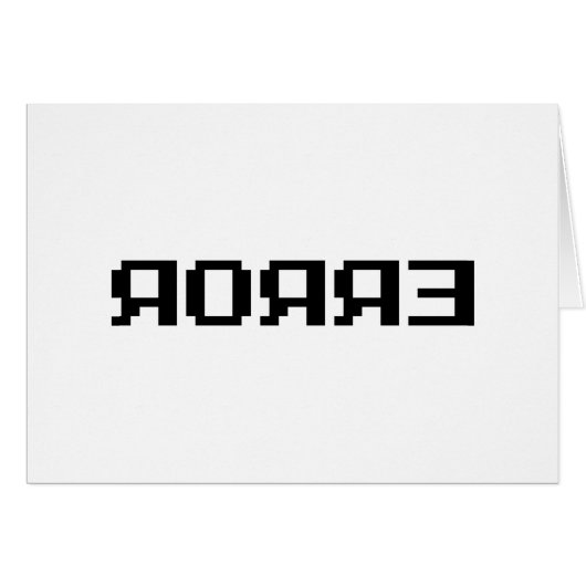 Я OЯ Я Ǝ | FOUT-WENSKAART (Voorkant Horizontaal)