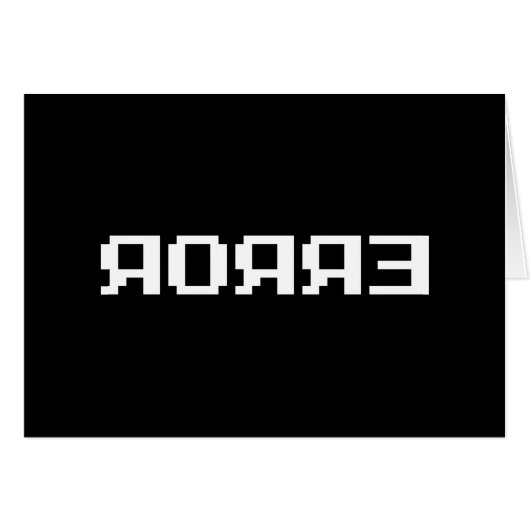 Я OЯ Я Ǝ | FOUT-WENSKAART (Voorkant Horizontaal)