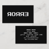 ЯOЯЯƎ | ERROR VISITEKAARTJE (Voorkant / Achterkant)